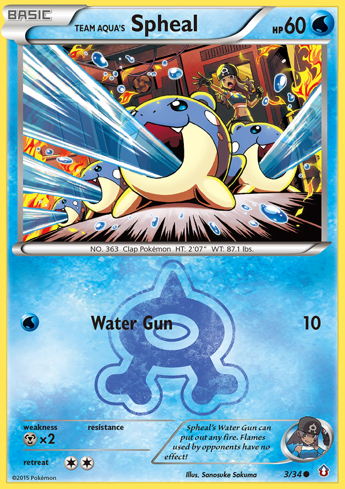 Team Aqua's Spheal - Double Crisis - #3 - Pokemon TCG card