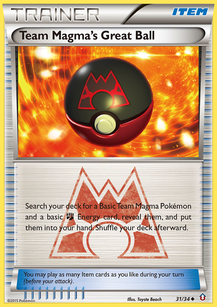 Team Magma's Great Ball - Double Crisis - #31 - Pokemon TCG card