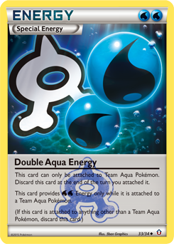 Double Aqua Energy - Double Crisis - #33 - Pokemon TCG card