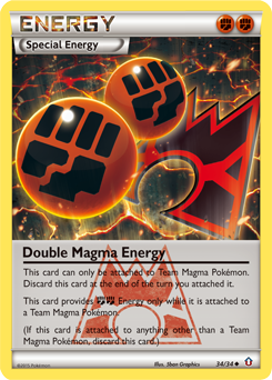 Double Magma Energy - Double Crisis - #34 - Pokemon TCG card