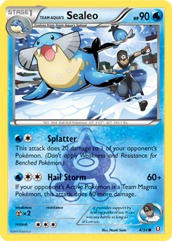Team Aqua's Sealeo #4 Team Aqua's Sealeo - Double Crisis - #4 - Pokemon TCG card