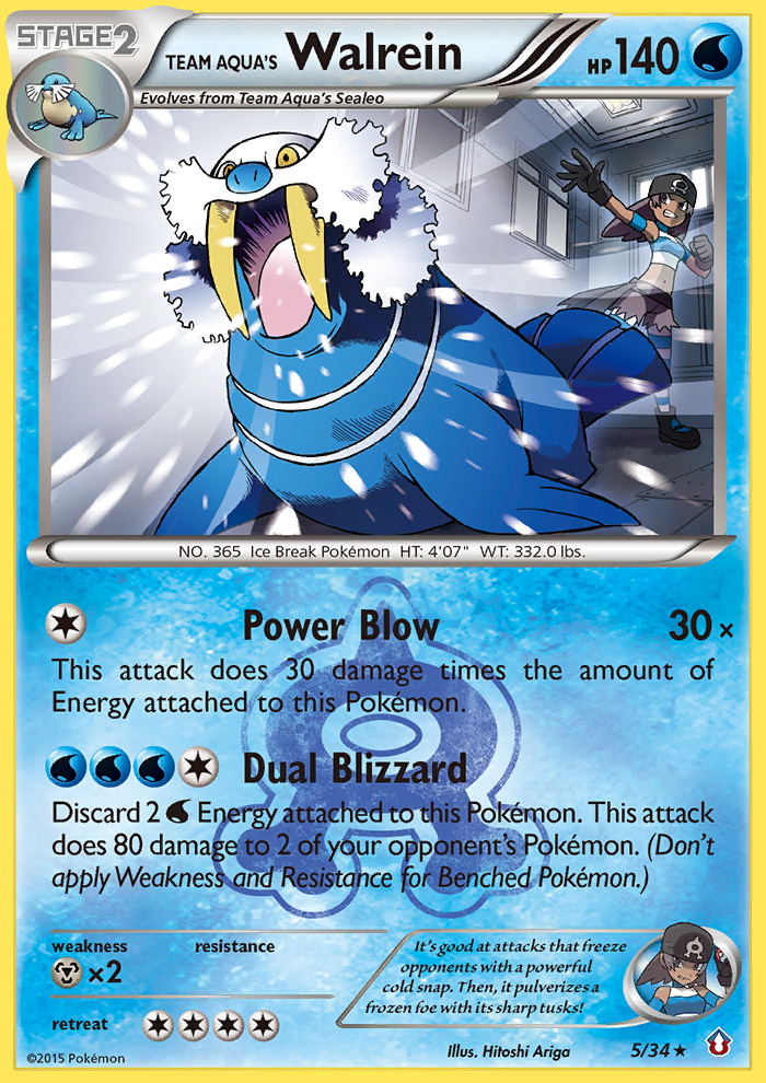 Team Aqua's Walrein - Double Crisis - #5 - Pokemon TCG card