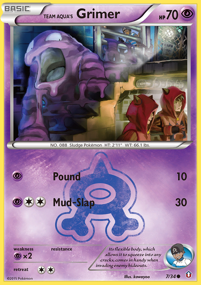 Team Aqua's Grimer - Double Crisis - #7 - Pokemon TCG card