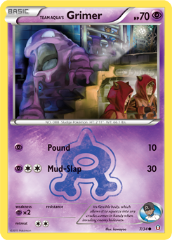 Team Aqua's Grimer #7 Team Aqua's Grimer - Double Crisis - #7 - Pokemon TCG card
