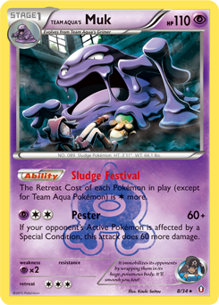Team Aqua's Muk #8 Team Aqua's Muk - Double Crisis - #8 - Pokemon TCG card