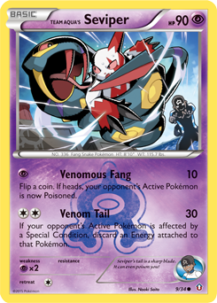 Team Aqua's Seviper #9 Team Aqua's Seviper - Double Crisis - #9 - Pokemon TCG card