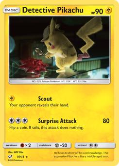 Detective Pikachu #10 Detective Pikachu - Detective Pikachu - #10 - Pokemon TCG card