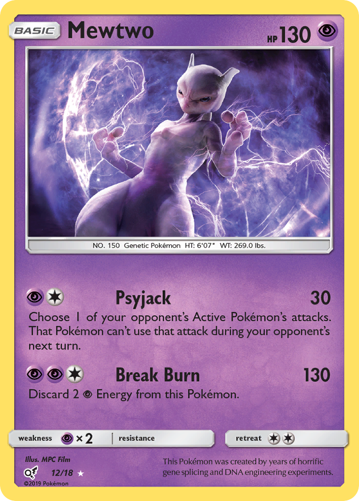 Mewtwo - Detective Pikachu - #12 - Pokemon TCG card