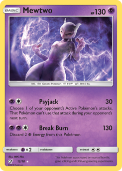 Mewtwo #12 Mewtwo - Detective Pikachu - #12 - Pokemon TCG card