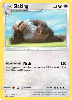 Slaking #18 Slaking - Detective Pikachu - #18 - Pokemon TCG card