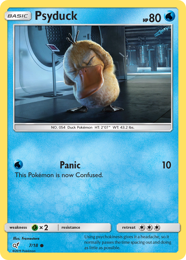 Psyduck - Detective Pikachu - #7 - Pokemon TCG card