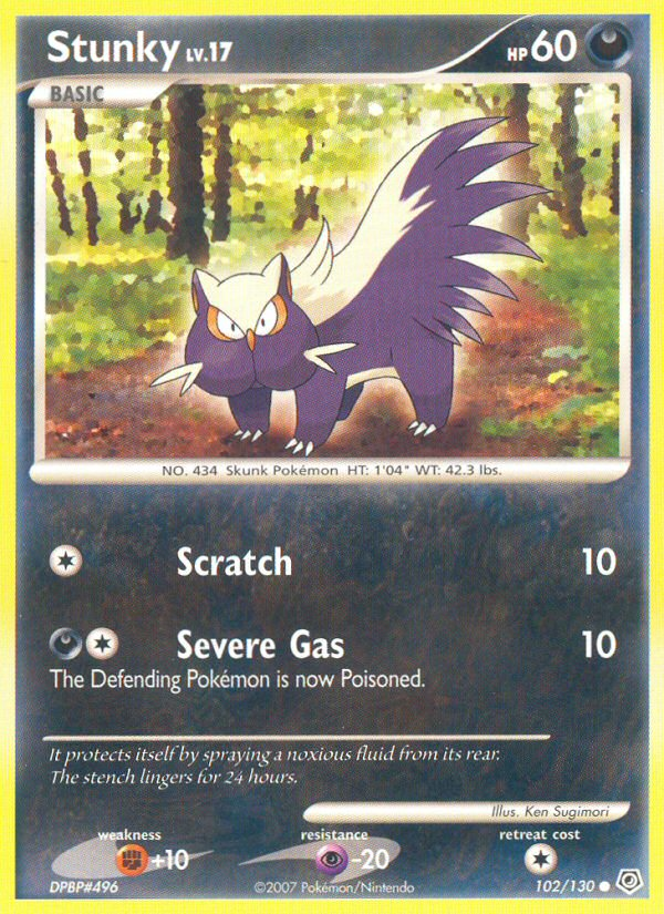 Stunky - Diamond & Pearl - #102 - Pokemon TCG card