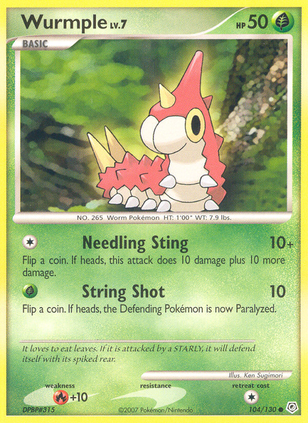 Wurmple - Diamond & Pearl - #104 - Pokemon TCG card