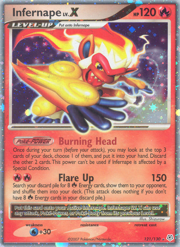 Infernape LV.X - Diamond & Pearl - #121 - Pokemon TCG card