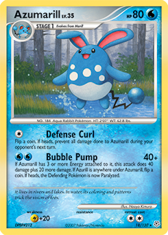 Azumarill - Diamond & Pearl - #18 - Pokemon TCG card