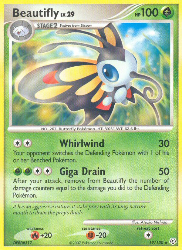 Beautifly - Diamond & Pearl - #19 - Pokemon TCG card