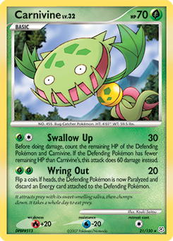 Carnivine #21 Carnivine - Diamond & Pearl - #21 - Pokemon TCG card