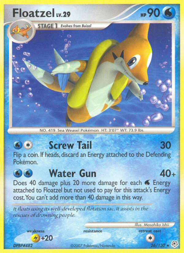 Floatzel - Diamond & Pearl - #26 - Pokemon TCG card