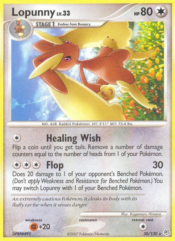 Lopunny - Diamond & Pearl - #30 - Pokemon TCG card