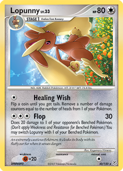 Lopunny #30 Lopunny - Diamond & Pearl - #30 - Pokemon TCG card