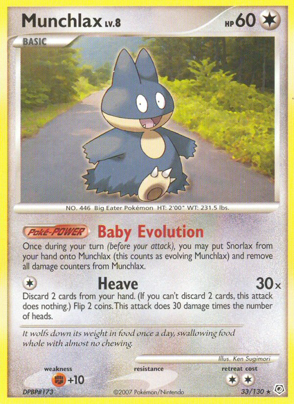 Munchlax - Diamond & Pearl - #33 - Pokemon TCG card
