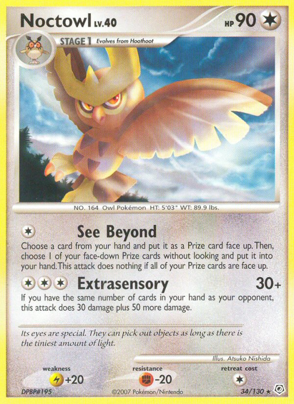 Noctowl - Diamond & Pearl - #34 - Pokemon TCG card