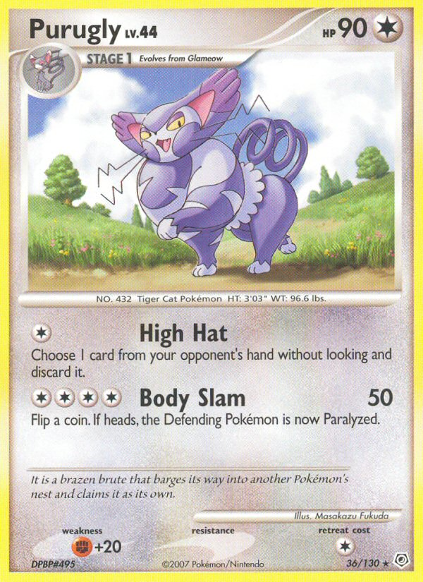 Purugly - Diamond & Pearl - #36 - Pokemon TCG card