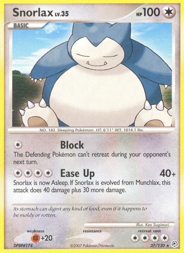Snorlax - Diamond & Pearl - #37 - Pokemon TCG card