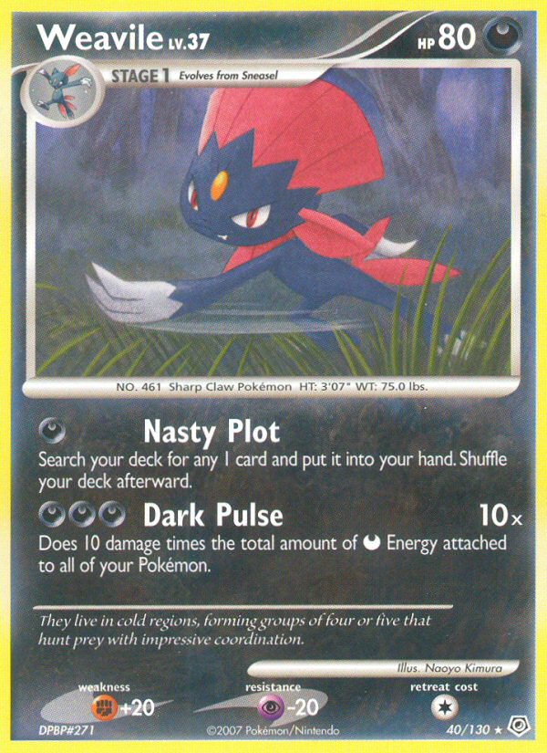 Weavile - Diamond & Pearl - #40 - Pokemon TCG card