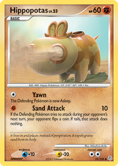 Hippopotas - Diamond & Pearl - #51 - Pokemon TCG card