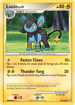 Luxio #52 Luxio - Diamond & Pearl - #52 - Pokemon TCG card