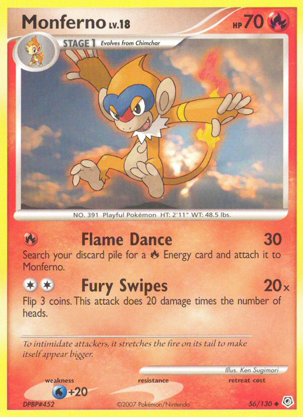 Monferno - Diamond & Pearl - #56 - Pokemon TCG card