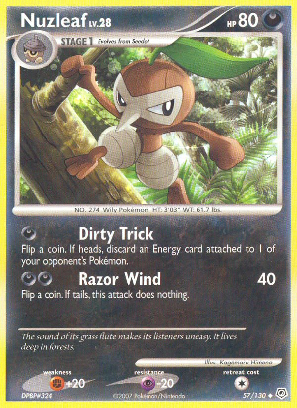 Nuzleaf - Diamond & Pearl - #57 - Pokemon TCG card
