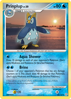 Prinplup #58 Prinplup - Diamond & Pearl - #58 - Pokemon TCG card