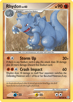 Rhydon #60 Rhydon - Diamond & Pearl - #60 - Pokemon TCG card