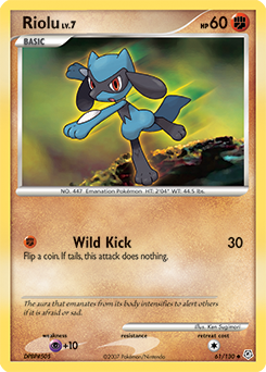 Riolu #61 Riolu - Diamond & Pearl - #61 - Pokemon TCG card