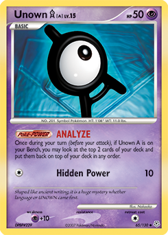 Unown [A] - Diamond & Pearl - #65 - Pokemon TCG card
