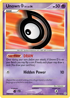 Unown [D] - Diamond & Pearl - #68 - Pokemon TCG card