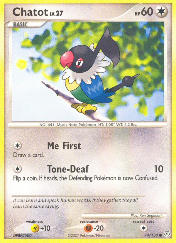 Chatot - Diamond & Pearl - #74 - Pokemon TCG card