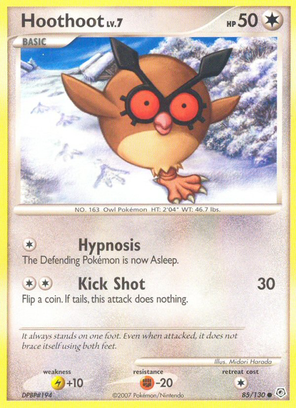 Hoothoot - Diamond & Pearl - #85 - Pokemon TCG card