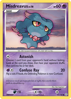 Misdreavus #91 Misdreavus - Diamond & Pearl - #91 - Pokemon TCG card