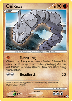 Onix - Diamond & Pearl - #92 - Pokemon TCG card