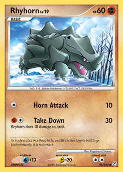 Rhyhorn #95 Rhyhorn - Diamond & Pearl - #95 - Pokemon TCG card