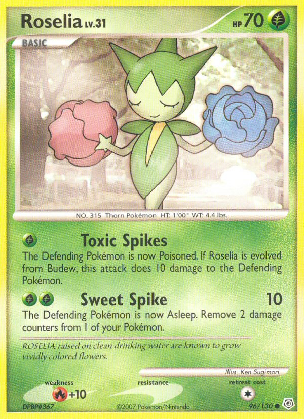 Roselia - Diamond & Pearl - #96 - Pokemon TCG card