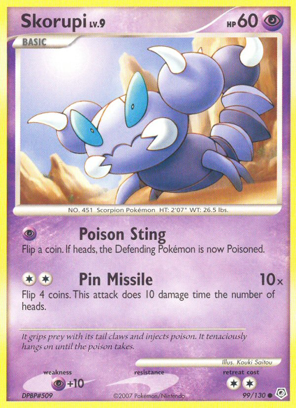 Skorupi - Diamond & Pearl - #99 - Pokemon TCG card