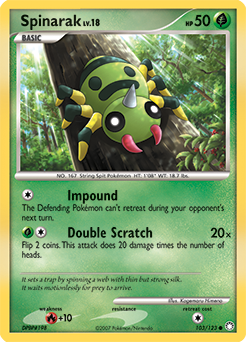 Spinarak - Mysterious Treasures - #103 - Pokemon TCG card