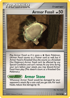 Armor Fossil - Mysterious Treasures - #116 - Pokemon TCG card