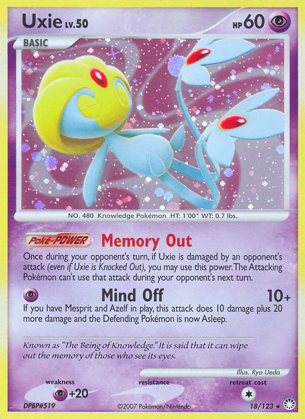 Uxie - Mysterious Treasures - #18 - Pokemon TCG card