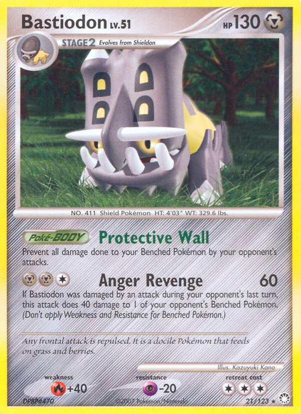 Bastiodon - Mysterious Treasures - #21 - Pokemon TCG card