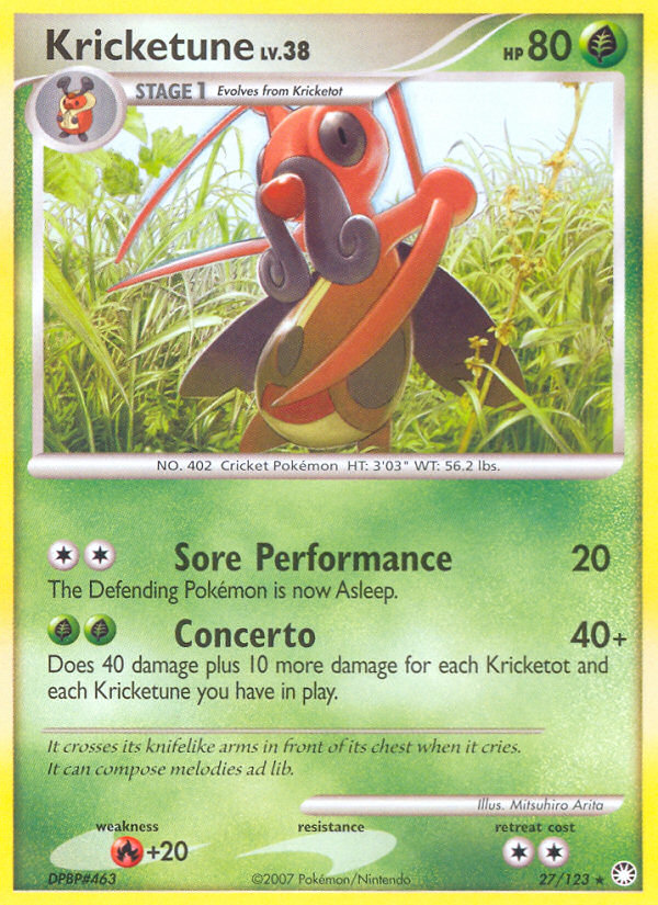 Kricketune - Mysterious Treasures - #27 - Pokemon TCG card